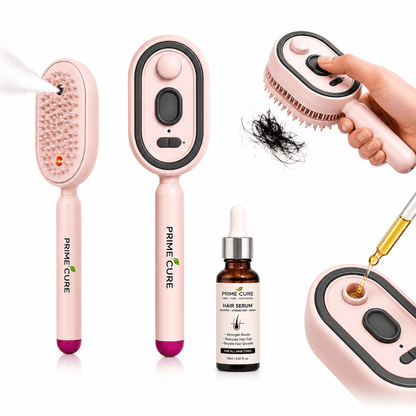 Electric Spray Air Cushion Massage Hair Brush + Hair Serum - Prime Cure